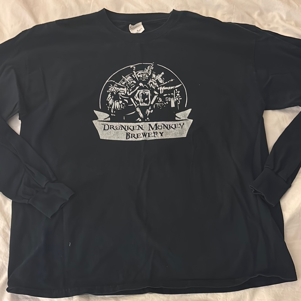 Drunken Monkey Long Sleeve Unisex Shirt - XL - 🍺